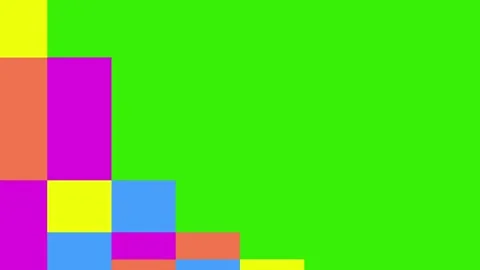 Animated multicolor seamless pattern with abstract geometric mosaic shapes Vidéo 301850841