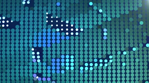 Animated multicolored background of round particles 動画素材 195986820