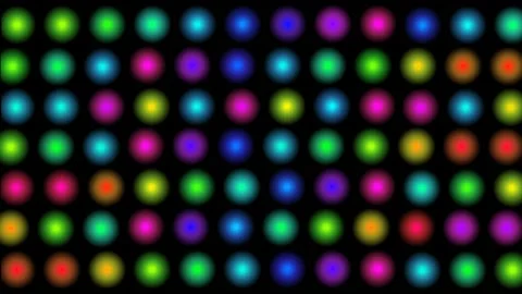 Animated multicolored disco retro light bulbs Stock Footage 189500636