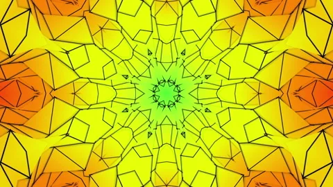 Animated multicolored patterns. abstraction kaleidoscope background. 3d render Stock Footage 101546502