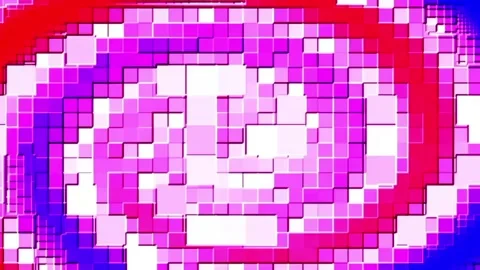 Animated multicolored pixel purple background. abstract pixel motion design Stock Footage 340910880