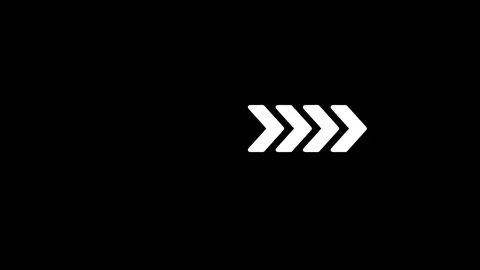 Animated multiple arrows pointing right on black background Stock Footage 327760639
