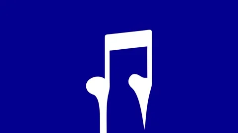 Animated music note dripping and melting on dark blue background Stock Footage 327761779