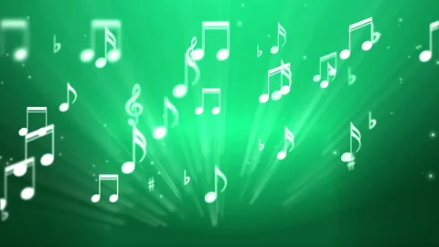 Animated music notes on abstract backgro... | Stock Video | Pond5