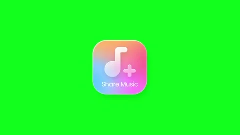 Animated Music Share Icon Loop Stock Footage 337328317
