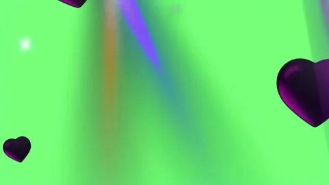 Animated musical notes floating over vibrant green background with glossy Stockbeeldmateriaal 347481214