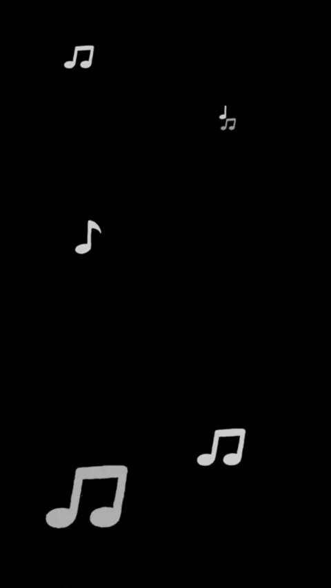 Animated Musical notes flying particles, Musical notes streaming up in melo.. Stock-Footage 316801018