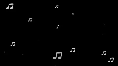 Animated Musical notes flying particles, Musical notes streaming up in melo.. 動画素材 316801185