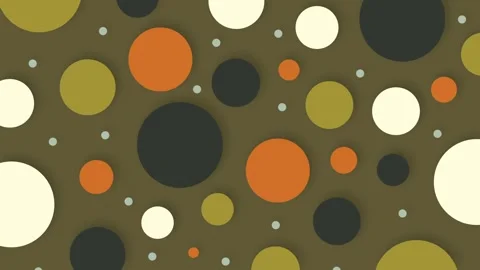 Animated Muti Color Polka Dots Floating on a Background. Randomly Moving Colored Stock Footage 281996342