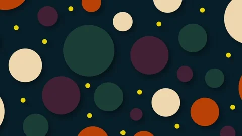 Animated Muti Color Polka Dots Floating on a Background. Randomly Moving Colored Stock Footage 281996393