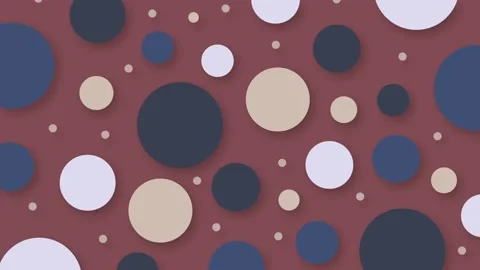 Animated Muti Color Polka Dots Floating on a Background. Randomly Moving Colored Stock Footage 281996426