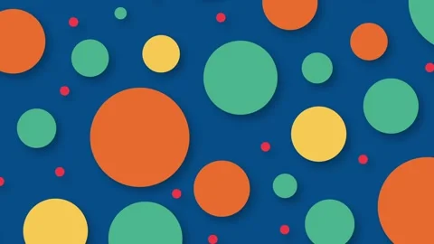 Animated Muti Color Polka Dots Floating on a Background. Randomly Moving Colored Stock Footage 281996427