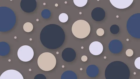 Animated Muti Color Polka Dots Floating on a Background. Randomly Moving Colored Stock Footage 281996462