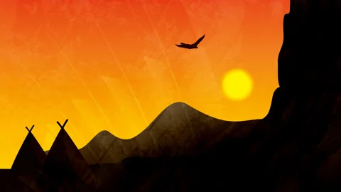 Animated Native American Day Video stock 245495893