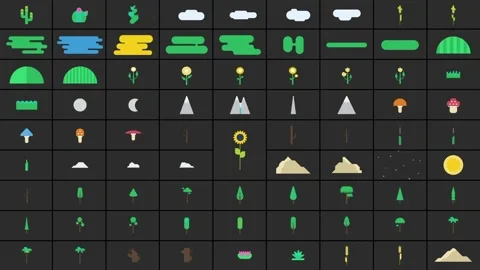 Animated Nature Elements for After Effects After Effects stock