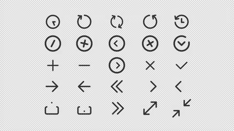 Animated navigation linear ui icons Stock Footage 220515610