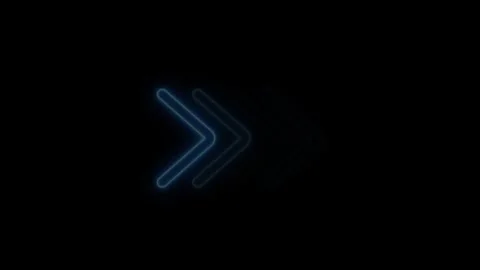 Animated neon Arrows, Direction Arrows, arrows direction animation on black.. Stock Footage 293485826