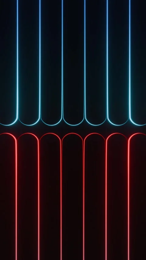 Animated Neon Blue and Red Vertical Glowing Lines Loop Stock Footage 335977153