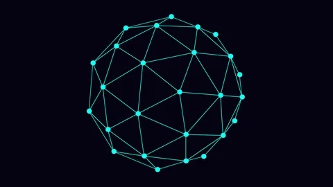 Аnimated neon figure. Effect of neon ball. Cartoon Stock Footage 106952058