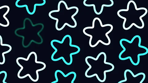 Animated neon flower outline pattern background with glowing pink and white 스톡 동영상 333160183