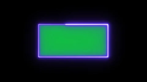 Animated Neon Frame with Green Screen for Visual Effects 库存影片 346490662