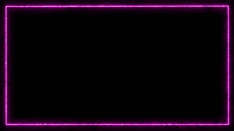 Animated neon frame for inscriptions and captions of signs of bright lilac color Stock Footage 220209484