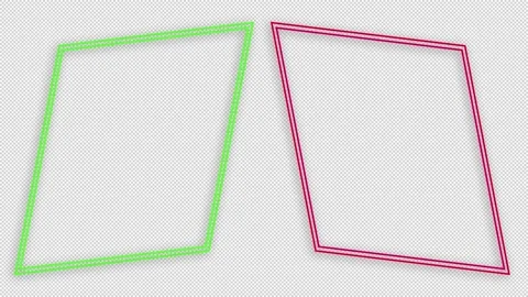 Animated Neon Frames Transparent Video stock 159779172