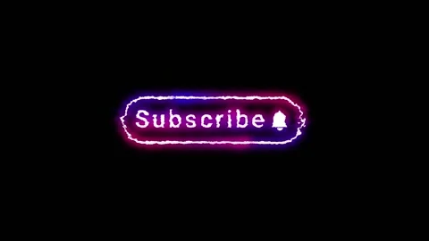 Animated of neon glow subscribe button. Stock Footage 302972214
