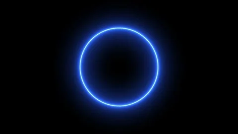 Animated Neon glowing blue circle Vídeos de archivo 241697363