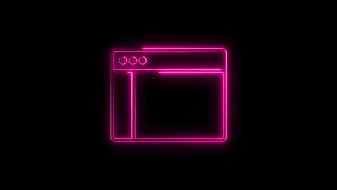 Animated neon glowing interface template perfect for web design with pink h.. Stock Footage 314542259