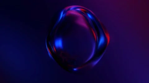 Animated Neon Glowing Liquid Sphere Stock Footage 169561619