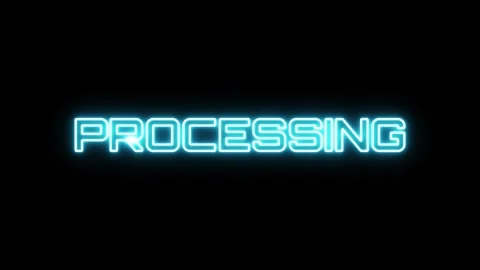Animated neon glowing processing animation. 4k video footage. Stock Footage 306044847
