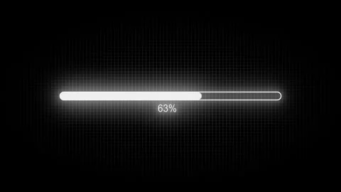 Animated Neon Glowing Progress Bar for Download or Buffering Screens Stock Footage 310638739