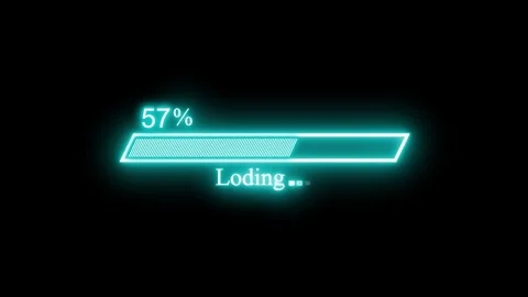 Animated Neon Light Loading Progress Bar... | Stock Video | Pond5
