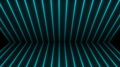 Animated neon line on black screen .glowing neon line. Stock Footage 301044220