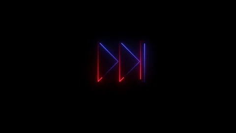 Animated neon line Next button icon concept Stock Footage 287807441