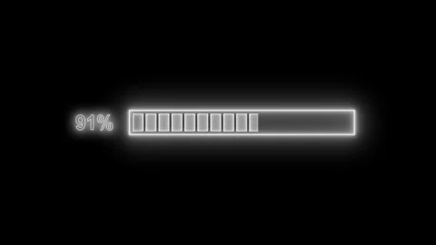 Animated Neon Loading Bar with Glowing Effect, Looping Progress Indicator f.. Stock Footage 310274904