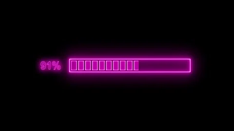 Animated Neon Loading Bar with Glowing E... | Stock Video | Pond5