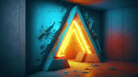 Animated neon portal 4K LOOP Stock Footage 287695371
