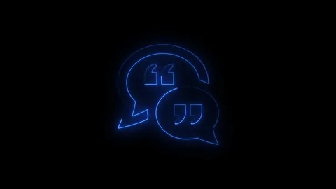 Animated neon speech bubbles for communication and messaging videos Stock Footage 347336847
