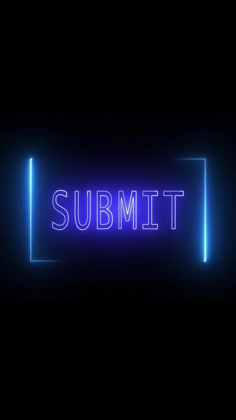 Animated neon submit button interface technology modern graphic design vert.. Stock Footage 321630991