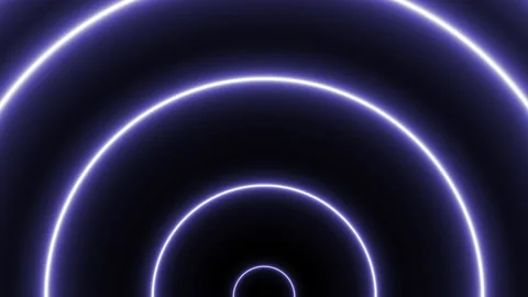Animated neon violet circles elements on a dark background Stock Footage 149934648