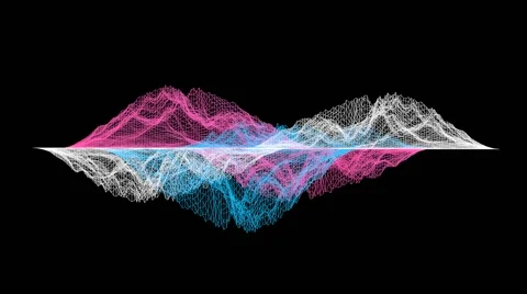 Animated Neon Wave Stock Footage 64650126