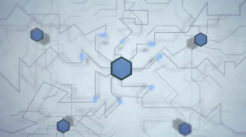 Animated network, communication visualized in highly detailed 4K Stock Footage 63199865