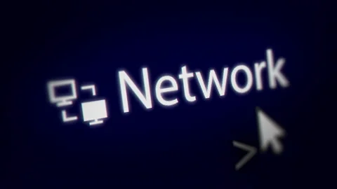 Animated Network Connection Symbol on Computer Screen Stock Footage 159247313