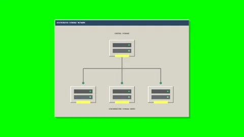 Animated network server diagram infographic video Stock Footage 346981862