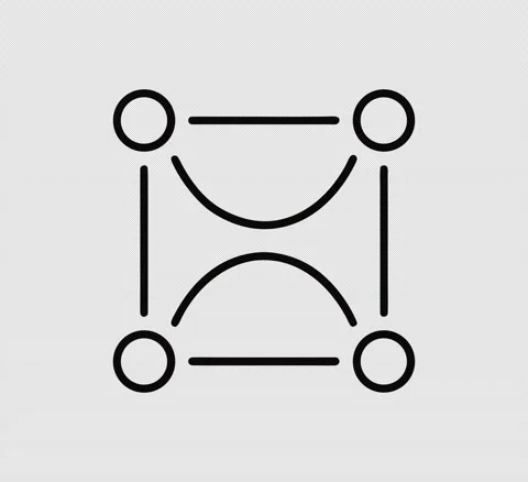Animated Network Topology Node Data Connection Geometric Line Drawing Icon Loop 库存影片 337254794