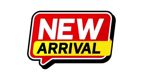 Animated New Arrival Speech Bubble Sticker - Retail Promo Motion Graphic Stock Footage 334720016