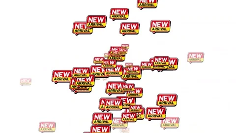Animated New Arrival Speech Bubble Sticker - Retail Promo Motion Graphic Stock Footage 334720604