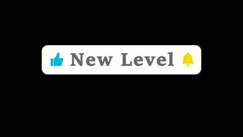 Animated new level badges with thumbs up and notifications on black background 스톡 동영상 335280157
